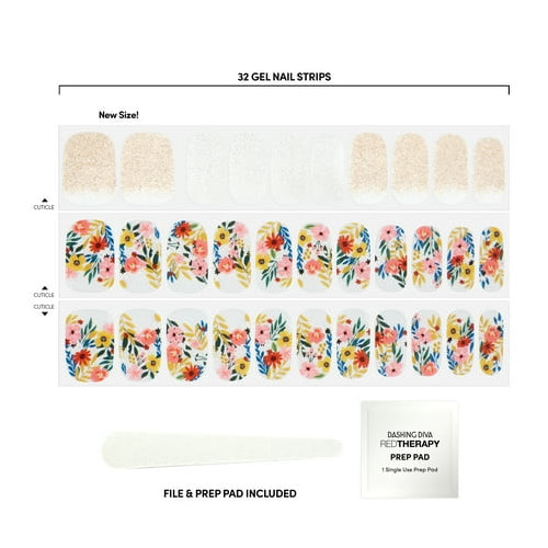 Dashing Diva GLOSS Ultra Shine Gel Palette, Wallflower Frenzy, 32ct, Nail Stickers