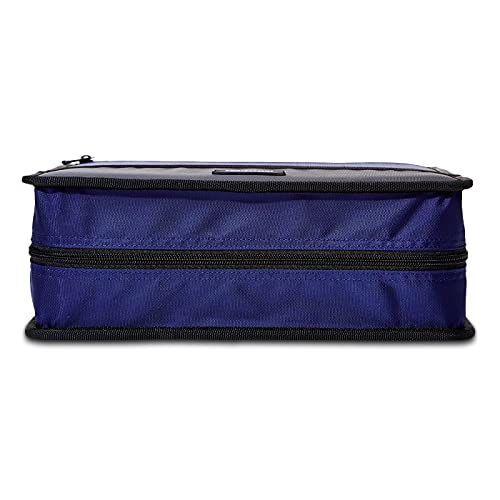 Amazon Basics 3-Ring Binder with Zipper - O-Ring, 3 Inch, Blue
