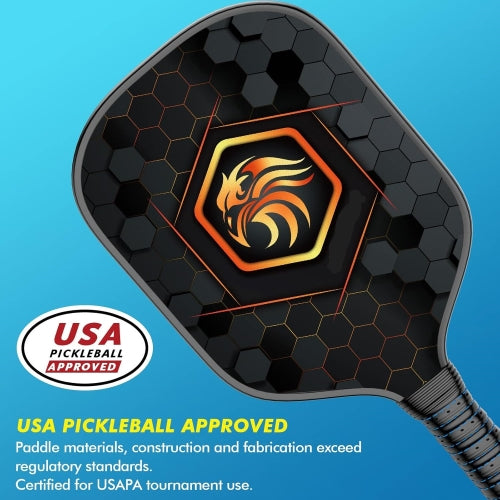 Pickleball Paddles - Pickleball Raquette Set of 2 Pro Pickleball Paddle, Polypropylene Honeycomb Core Lightweight Pickleball Paddles Set of 2, 4 Pickle Balls & Carry Bag