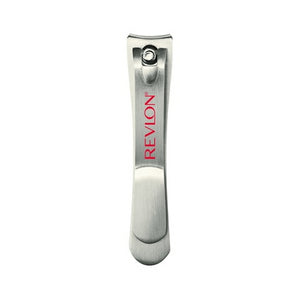 Revlon Catch-All Nail Clipper with Catcher, Stainless Steel Non-Corrosive Curved Blade Fingernail Toenail Cutter