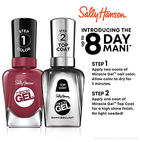 Sally Hansen Miracle Gel™, V-Amplified, Long Lasting, Gel-Like Formula, No UV Lamp Needed, Purple Nail Polish