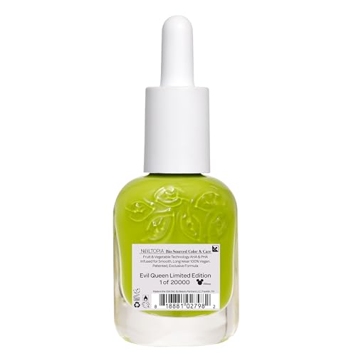 Nailtopia Bio-Sourced Chip Free Nail Lacquer Disney Collection, Evil Queen, 0.41 oz - All Natural - Vegan - Strengthening - Quick-Dry - Long Lasting - Cruelty-Free - Nail Polish