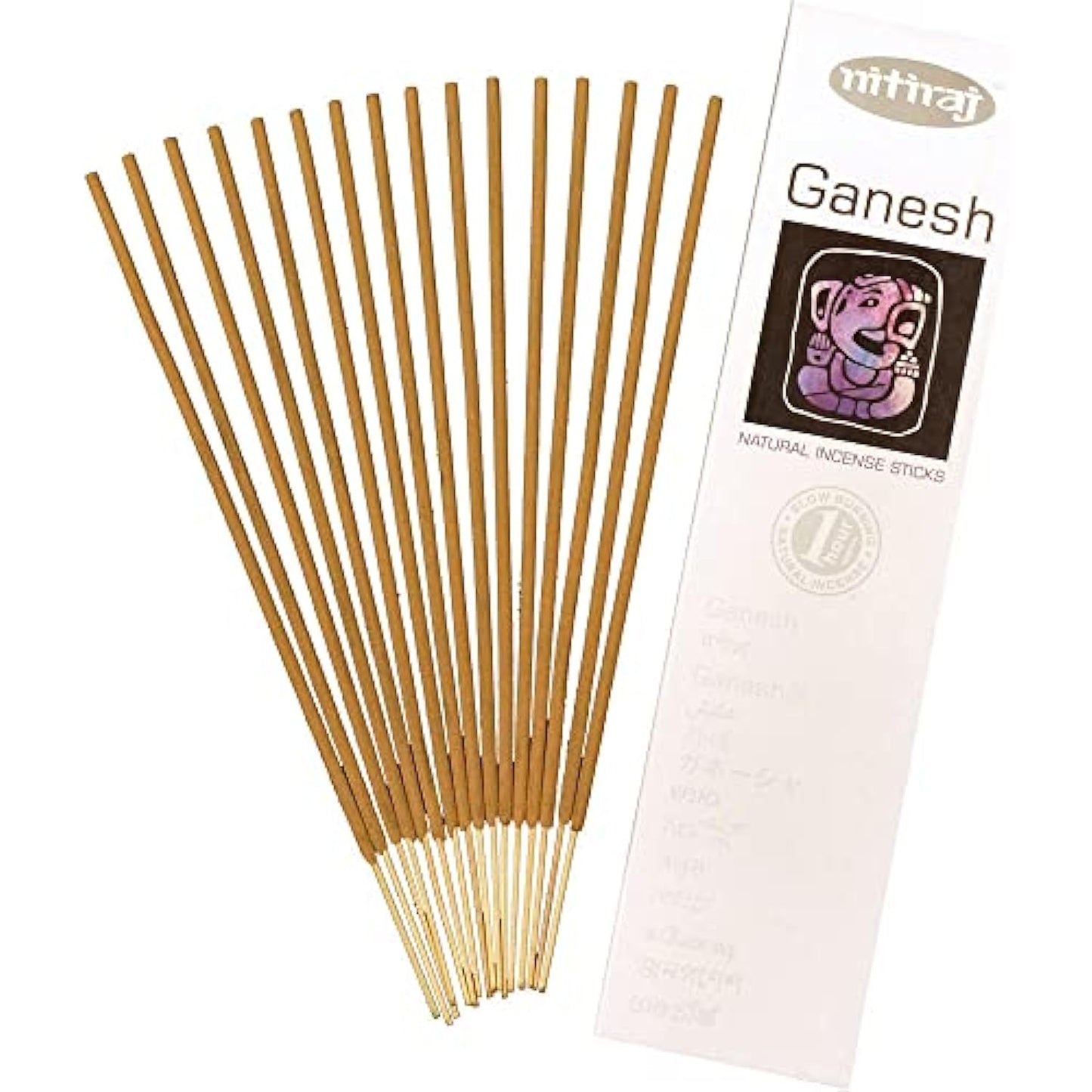 Nitiraj Platinum Natural Incense Sticks Slow Burning 1hr. 2Pack