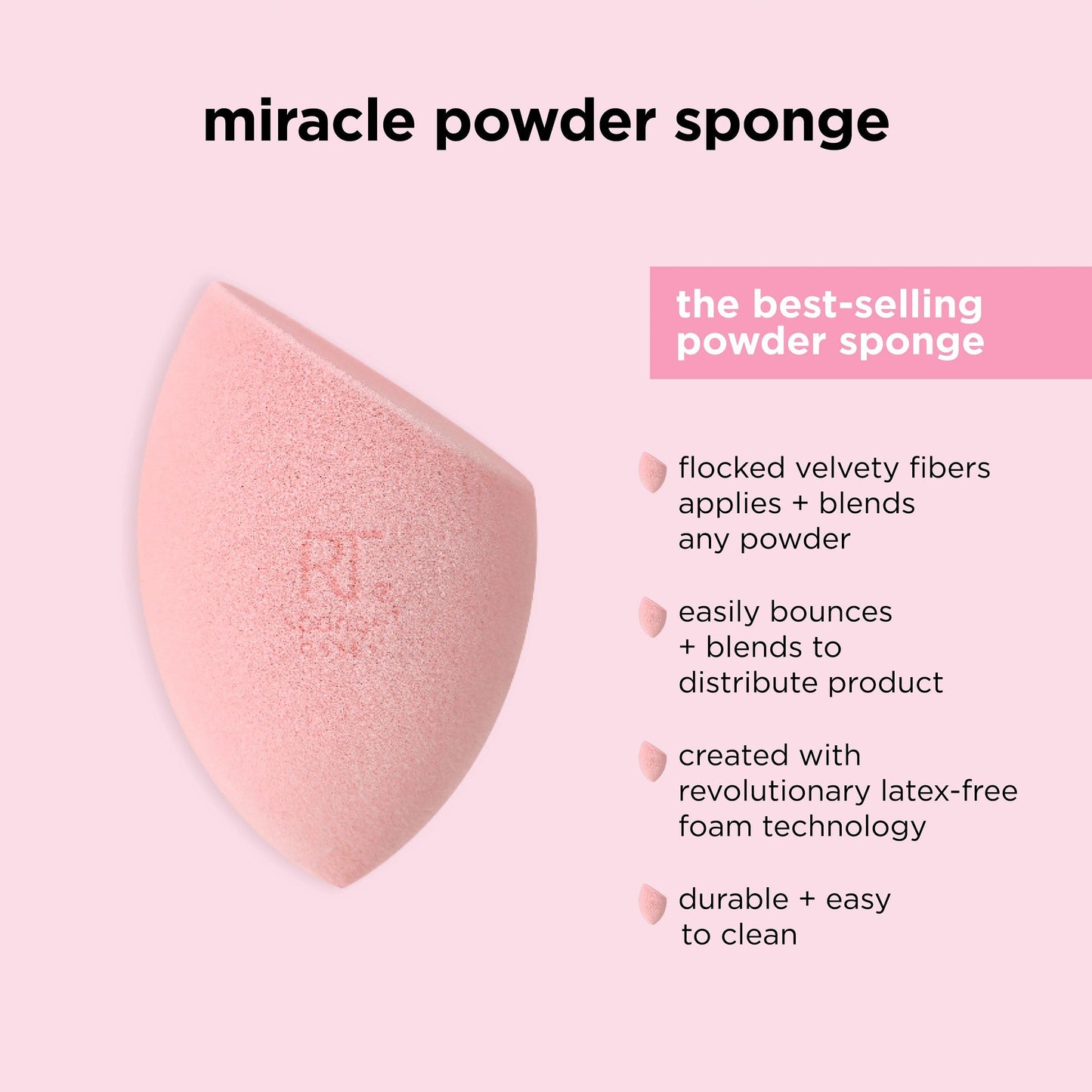 Real Techniques Miracle Mattifying Makeup Sponge Duo, Matte Finish, Cloud Skin, Full Coverage Foundation & Powder Makeup Blending Sponges for Oily Skin, Cruelty & Latex-Free Foam, 2 Count