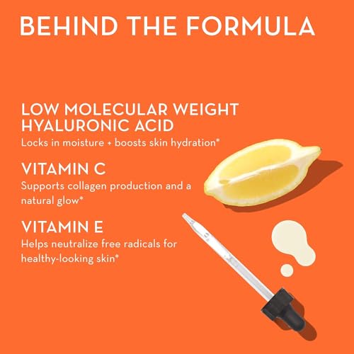 HUM Hyaluronic Glow- Hydrating Skin Supplements for Supporting Collagen Production - Antioxidant-Rich Vitamin C & E for Radiant Glowing Skin - (60-Count)