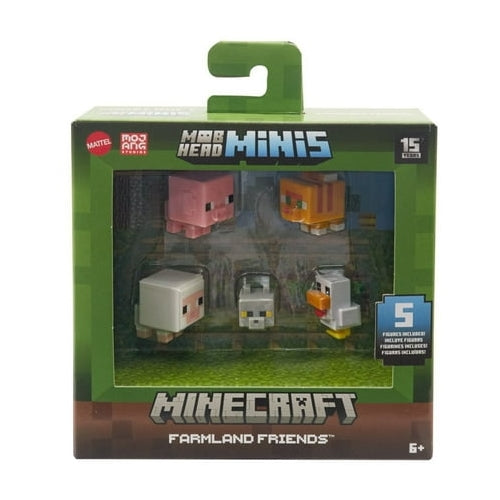 Minecraft Mob Head Minis Farmland Figure 5-Pack