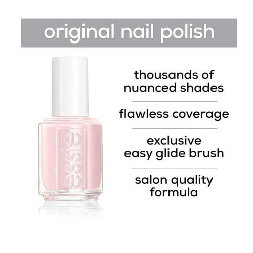 essie Salon Quality 8 Free Vegan Nail Polish, Soft Pink, 0.46 fl oz Bottle