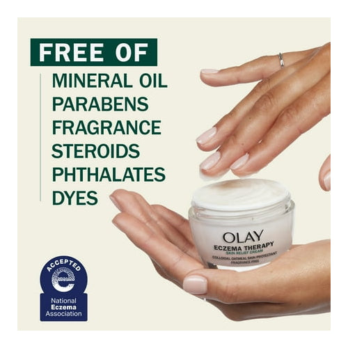 Olay Sensitive Skin Eczema Therapy Face Moisturizer with Colloidal Oatmeal, Fragrance-Free, 1.7 oz