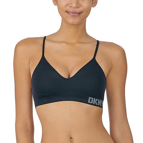 DKNY Women Seamless Bra, 2-Pack, BLACK/SAND, Medium