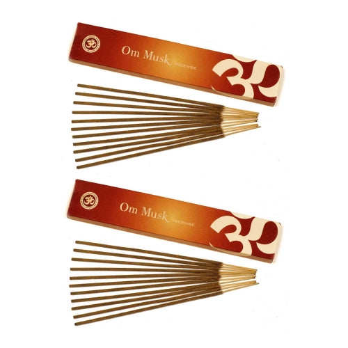 Om Incense Works Natural Fragrance Incense Sticks 2 Pack (15 grams per Box)
