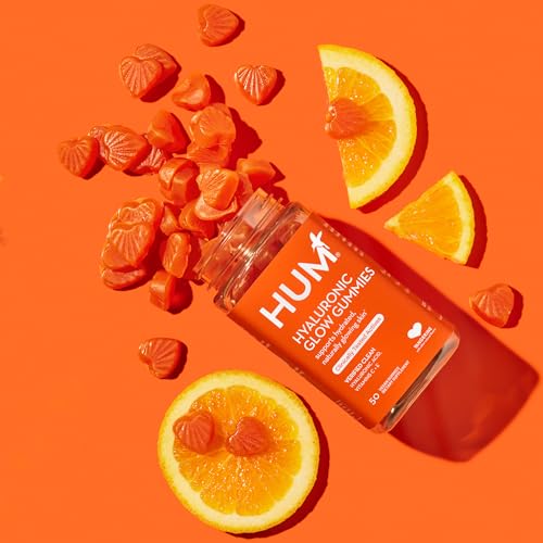 HUM Hyaluronic Glow- Hydrating Skin Supplements for Supporting Collagen Production - Antioxidant-Rich Vitamin C & E for Radiant Glowing Skin - (60-Count)