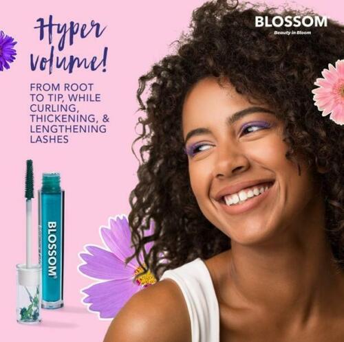 Blossom Beauty in Bloom Colored Volumizing Mascara Crystal Iridescence Lip Gloss Aqua Set
