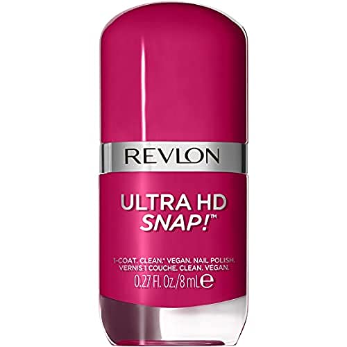 REVLON Ultra HD Snap Nail Polish, Glossy Nail Color, 100% Vegan Formula, Perfect for Spooky Halloween Nails, No Base and Top Coat Needed, 029 Berry Bliss, 0.27 Fl Oz