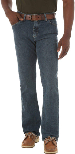 Wrangler Mens Straight Fit Comfort Flex Jeans 34W x 29L Denim Blue