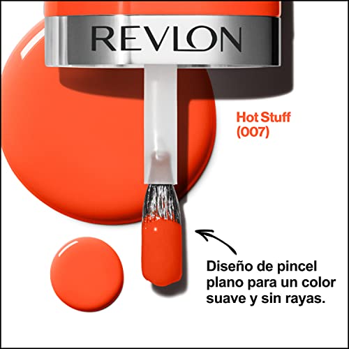 REVLON Ultra HD Snap Nail Polish, Glossy Nail Color, 100% Vegan Formula, No Base and Top Coat Needed, 007 Hot Stuff, 0.27 Fl Oz