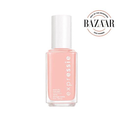 essie Expressie Quick Dry Nail Polish, Crop top and Roll, Soft Pink Beige, 0.33 fl oz Bottle