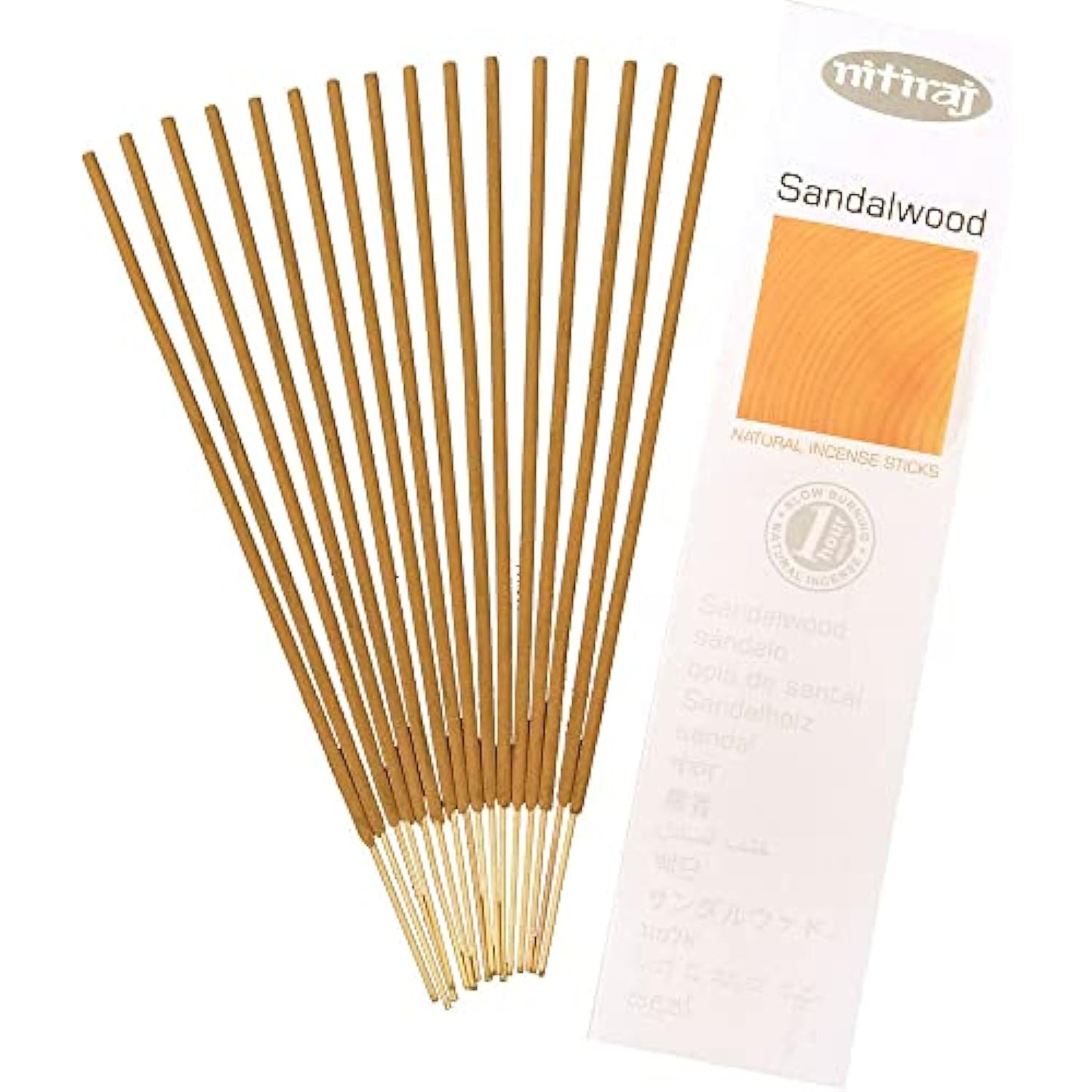 Nitiraj Platinum Natural Incense Sticks Slow Burning 1hr. 2Pack