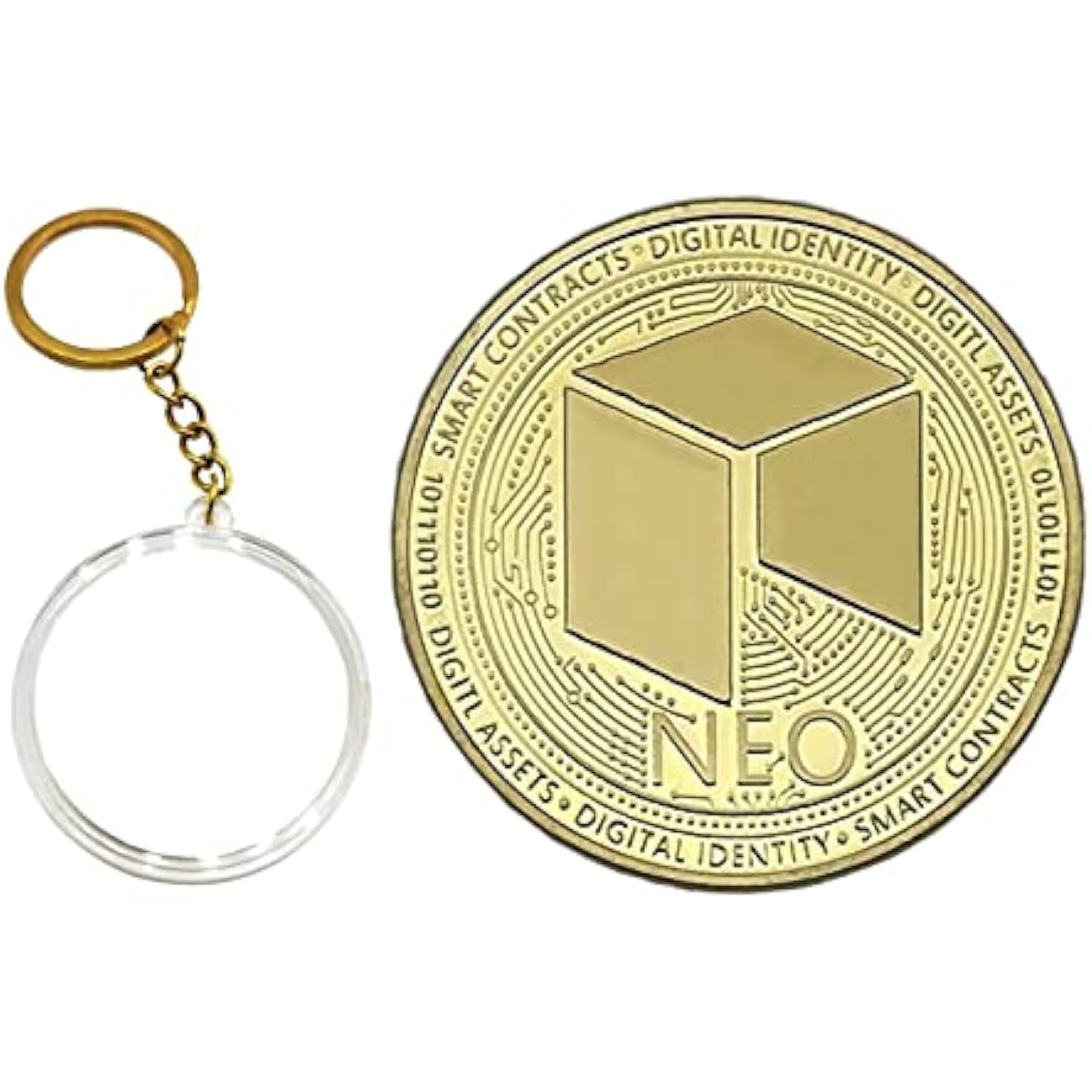 Cryptocurrency Collectors Edition 40mm Crypto Coin Keychain Capsule Set Bitcoin