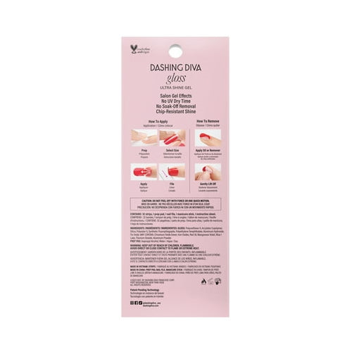 Dashing Diva Gloss Ultra Shine Gel Nail Strips - Poppin Pastels