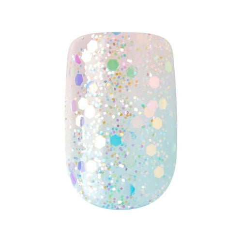 KISS Gel Fantasy Allure Ready-To-Wear Short Square Fake Nails, Pink Floral, 28 Pieces