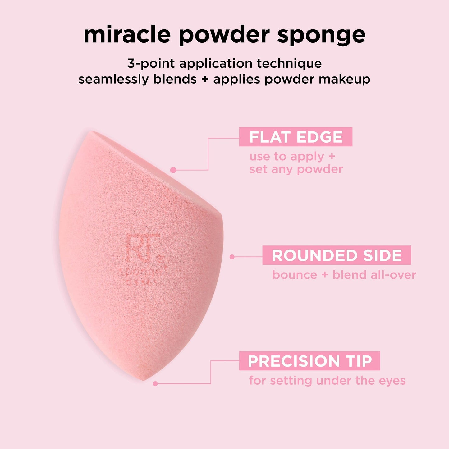 Real Techniques Miracle Mattifying Makeup Sponge Duo, Matte Finish, Cloud Skin, Full Coverage Foundation & Powder Makeup Blending Sponges for Oily Skin, Cruelty & Latex-Free Foam, 2 Count