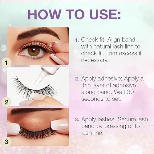 Ardell Winks Bossy Black Lashes, Light Volume, 10mm Flared, Black Band, Customizable Look