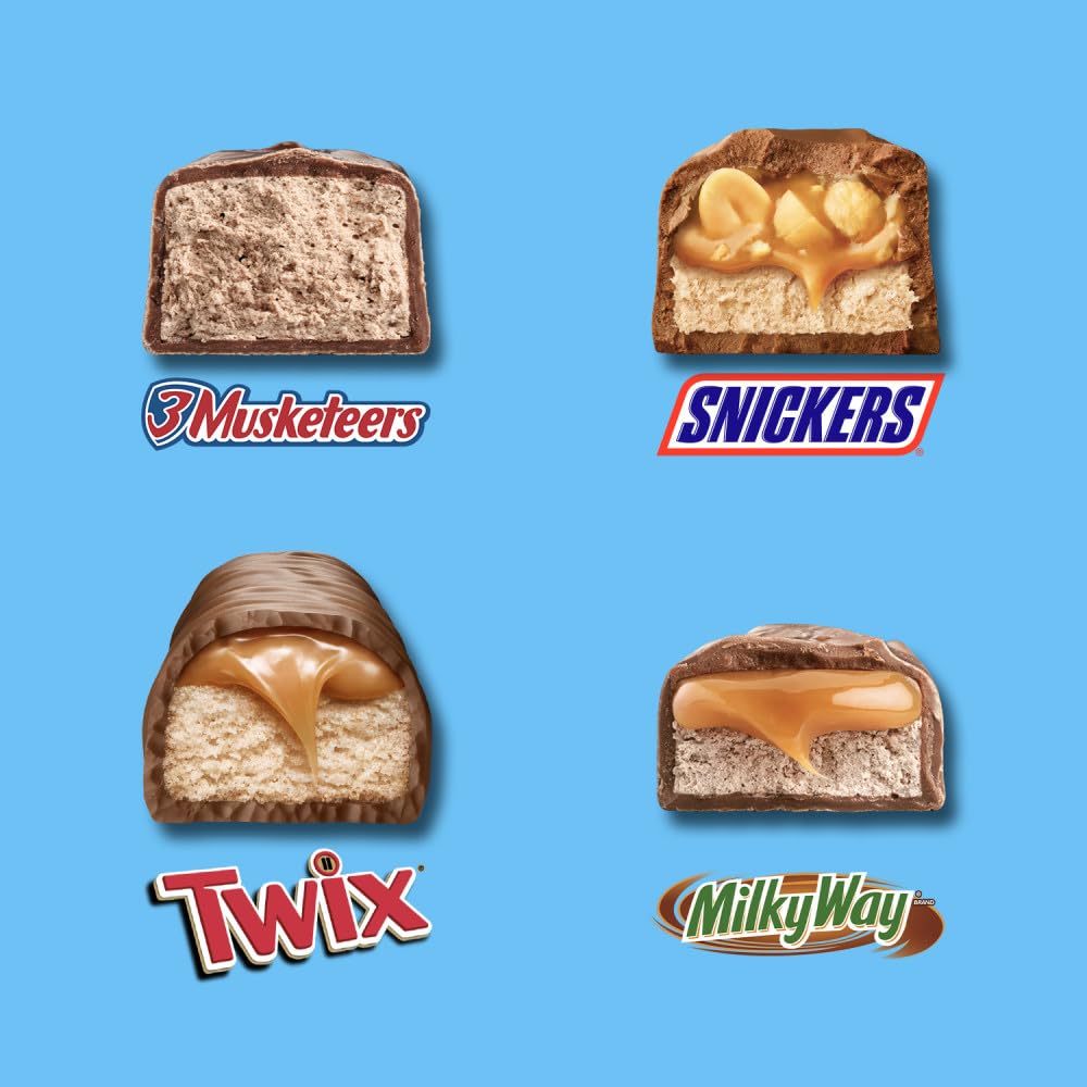 Mars, Snickers Twix Milky Way & 3 Musketeers Minis Halloween Candy Variety Pack, 19.49 Ounce