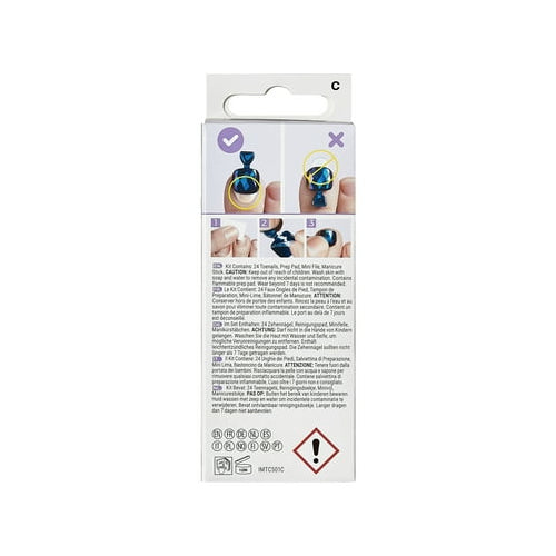 KISS imPRESS Square Press-On Toenails, Neutral, 24 Pieces