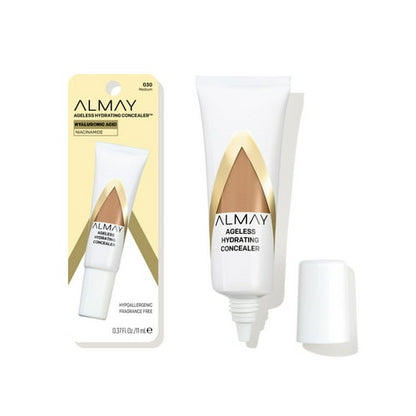 Almay Ageless Hydrating Liquid Concealer Makeup, Natural Finish, 030 Medium, 0.37 fl oz.