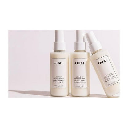 OUAI Leave In Conditioner & Heat Protectant Spray - Prime Hair for Style, Smooth Flyaways, Add Shine and Use as Detangling Spray - No Parabens, Sulfates or Phthalates (4.7 oz)