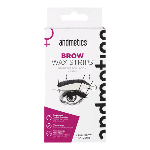 Andmetics Brow Wax Strips - 4 Full Brow Treatments