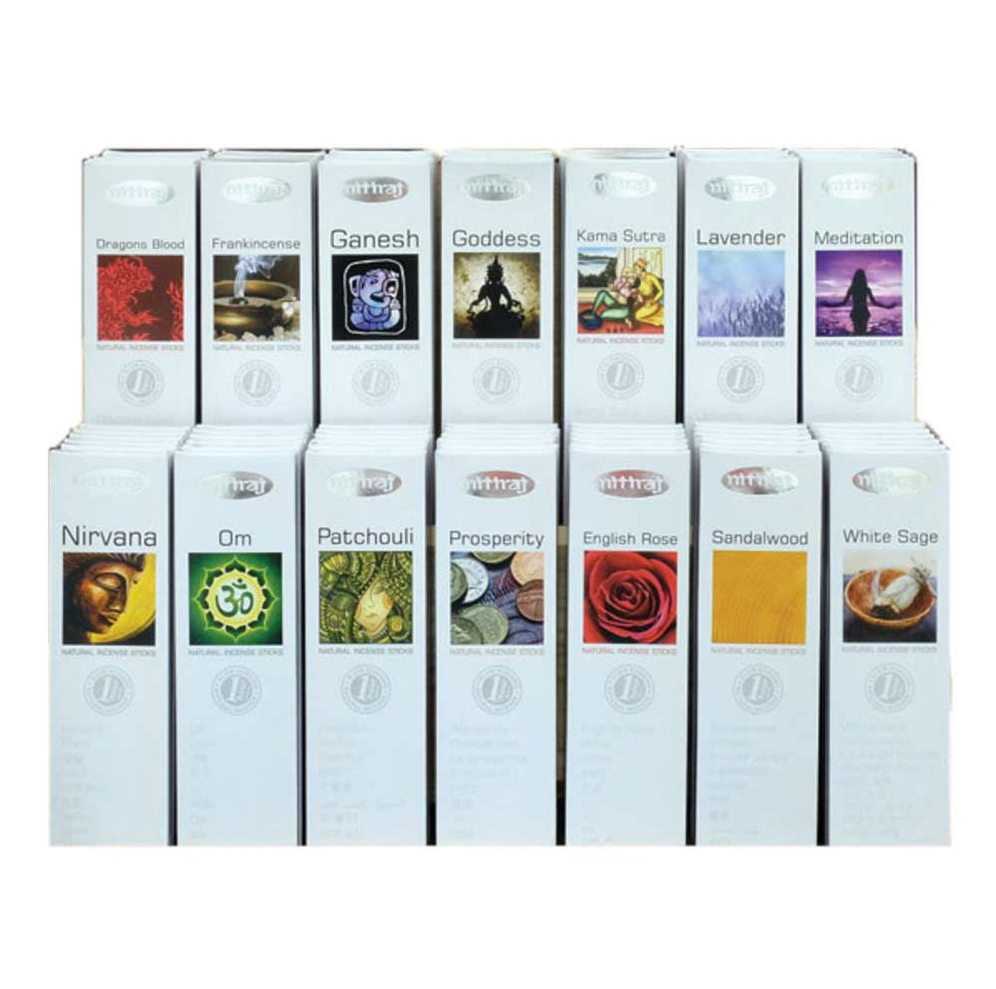 Nitiraj Platinum Natural Incense Sticks Slow Burning 1hr. 2Pack (Lavender)