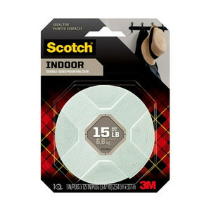 Scotch Indoor Double-Sided Mounting Tape, 1 in x 125 in, 1 Roll