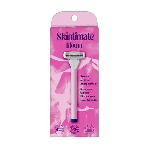 Skintimate Bloom Women's Razor, 1 Razor Handle and 2 Refills