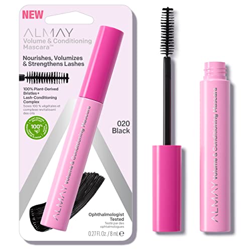 Almay Volume & Conditioning Mascara, Hydrating All Day Wear, 20 Black, 0.27 fl oz.