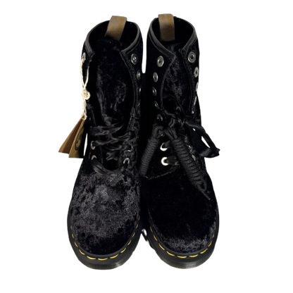 Doc Dr Martens Airwair Vegan 31020 Black Crushed Velvet Boots  Grunge Womens 9