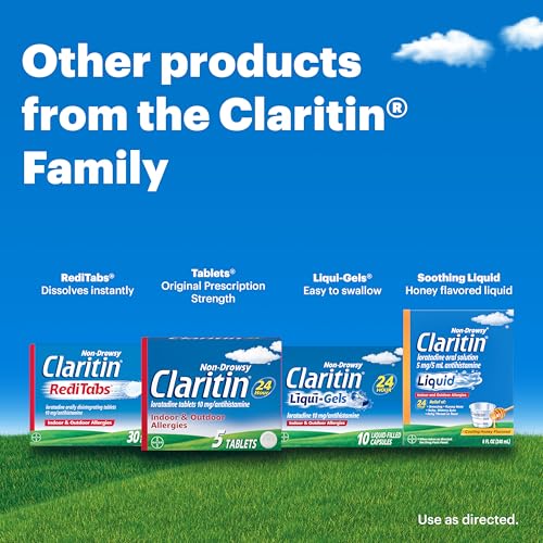 Claritin 24hr Non-Drowsy Allergy Relief, Loratadine Tablets - 100ct