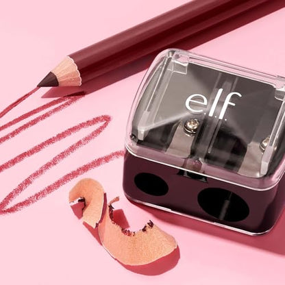 e.l.f., Dual-Pencil Sharpener, Convenient, Essential Tool, Sharpens, Easy To Clean, Travel-Friendly, Compact, Includes Bonus Small Sharpener