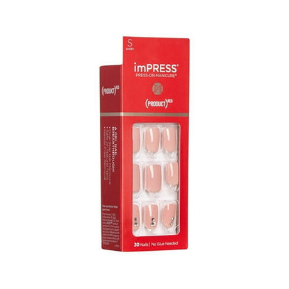 KISS imPRESS Press-On Nails, Red, 30 Count