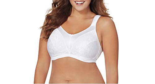 JUST MY SIZE womens Cushion Strap Minimizer Mj1979 Bra, White, 38DD US