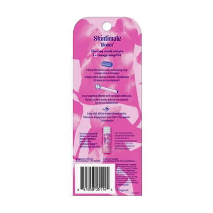 Skintimate Bloom Women's Razor, 1 Razor Handle and 2 Refills
