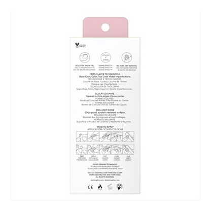 Dashing Diva Glaze LED Semi-Cured Gel Salon Mani + Pedi Kit, Gel Nail Strips, Rice Milk, 55 Count