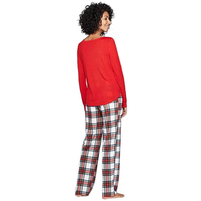 Stars Above Women's Henley Super Soft Sleep Pajama 2 Piece Set (X-Large, Ripe Red)