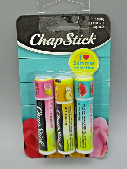 ChapStick I Love Summer Collection 3 Sticks lip balm