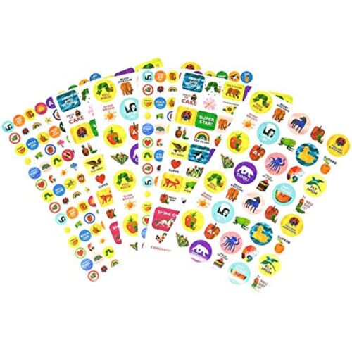 World of Eric Carle 400+ Fun Reward Sticker Booklet 6 Sheets Motivational