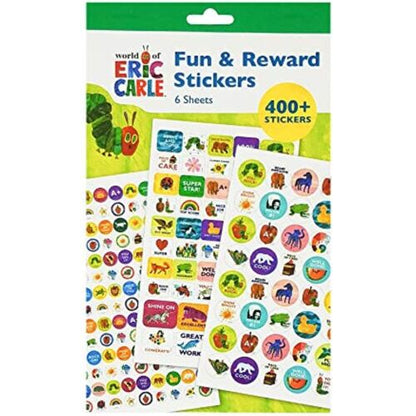 World of Eric Carle 400+ Fun Reward Sticker Booklet 6 Sheets Motivational