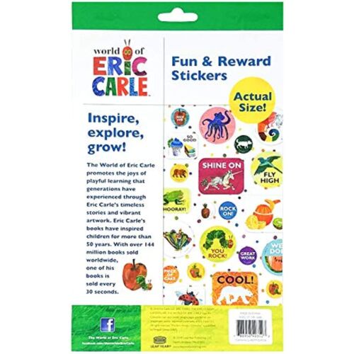 World of Eric Carle 400+ Fun Reward Sticker Booklet 6 Sheets Motivational