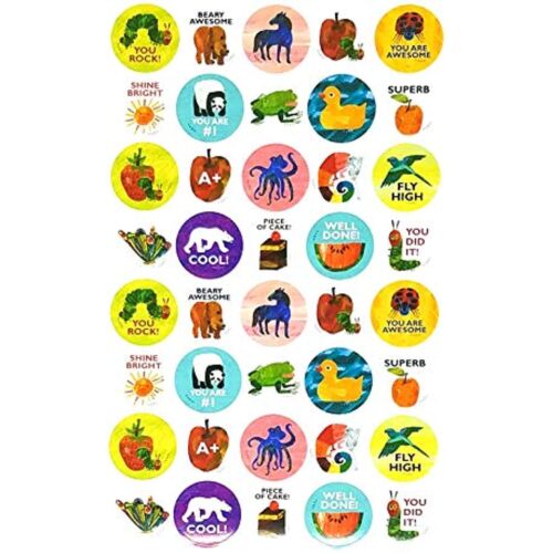 World of Eric Carle 400+ Fun Reward Sticker Booklet 6 Sheets Motivational