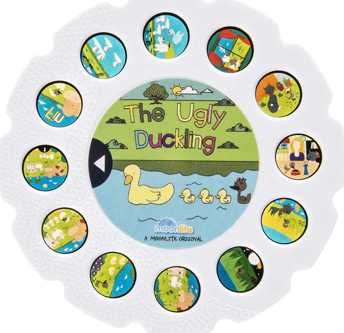 Moonlite Storytime The Ugly Duckling Storybook Reel, A Magical Way to Read Together, Digital Story for Projector, Fun Sound Effects, Toddler Early Learning Toys Gifts for Kids Ages 12 Months and Up