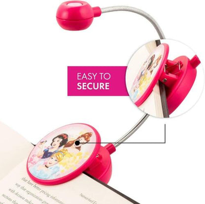 WITHit Disney Clip On Book Light - Forever Princess - LED Reading Light with Clip for Books/eBooks, Dimmable, Reduced Glare, Portable & Lightweight Bookmark Light for Kids, Batteries Included